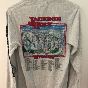 jackson hole map long sleeve shirt
